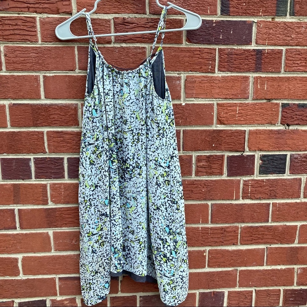 Babakul floral adjustable spaghetti strap 100% silk top size small